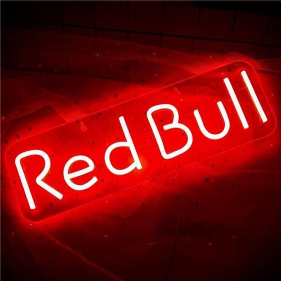 Red Bull Energy Drink Neon Sign for Wall Decor Acrylic LED Neon Light Home Bar - Picture 2 of 7